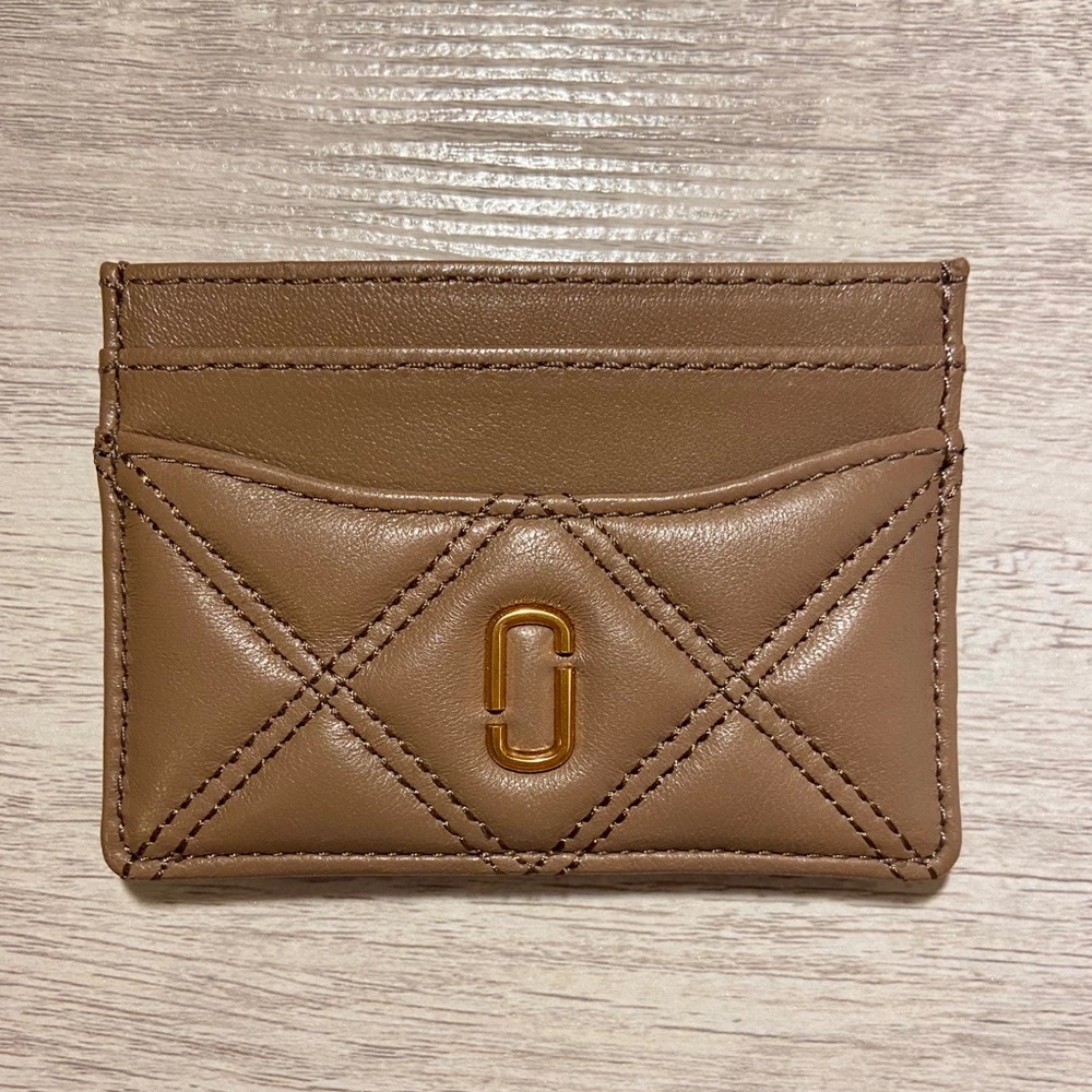 MARC JACOBS soft shot card case in leather
